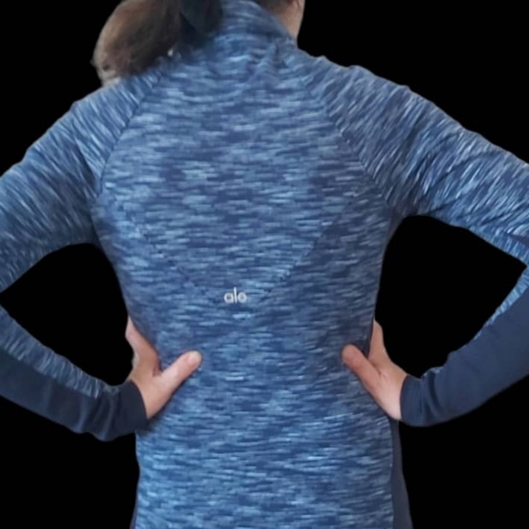 ALO Yoga Elite Jacket . Rich NAVY/Space DYE. - Picture 12 of 16